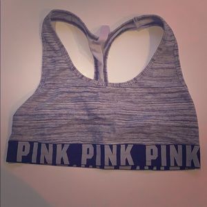 (Pink) grey sports bra
